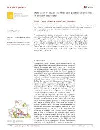 Detection of Trans-Cis Flips and Peptide-Plane Flips in Protein Structures