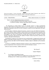 U.O.No. 11099/2019/Admn Dated, Calicut University.P.O, 21.08.2019 Biju George K Assistant Registrar Forwarded / by Order Section
