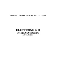 Electronics Ii Curriculum Guide January 2012