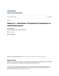 Galaxy Zoo 1 : Data Release of Morphological Classifications for Nearly 900,000 Galaxies