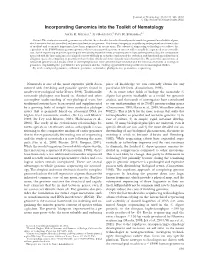 Incorporating Genomics Into the Toolkit of Nematology