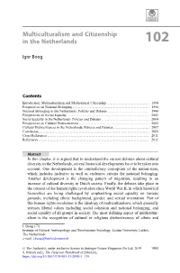 Multiculturalism and Citizenship in the Netherlands 102