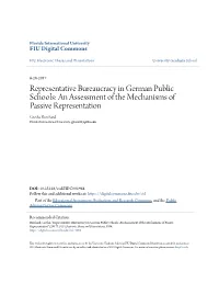 Representative Bureaucracy in German Public Schools