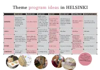 Theme Program Ideas in HELSINKI