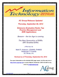 AC Group Releases Updated Thursday, September 06, 2012