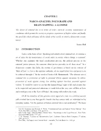 Chapter 2 Narco-Analysis, Polygraph and Brain-Mapping: a Glimpse 2.1 Introduction
