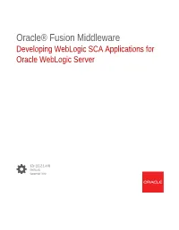 Developing Weblogic SCA Applications for Oracle Weblogic Server