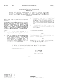 (EC) No 1070/2003 of 20 June 2003 Amending, for the Third Time