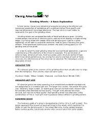Grinding Wheels Basics