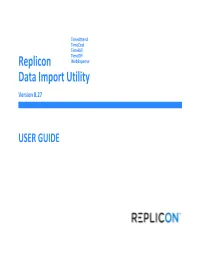 Replicon Data Import Utility User Guide