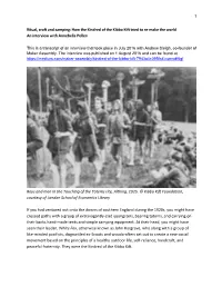 Ritual, Craft and Camping: How the Kindred of the Kibbo Kift Tried to Re-Make the World an Interview with Annebella Pollen