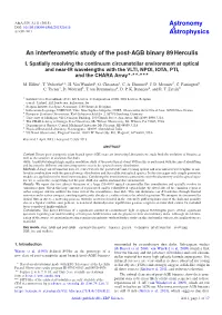 An Interferometric Study of the Post-AGB Binary 89 Herculis I