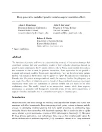 Deep Generative Models of Genetic Variation Capture Mutation Effects