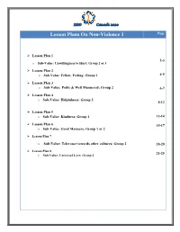 Lesson Plans on Non-Violence 1 Page