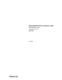Oracle Application Server Containers for J2EE Servlet Developer's Guide