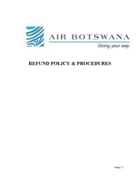 Refund Policy & Procedures