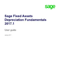 Sage Fixed Assets Depreciation Fundamentals 2017.1