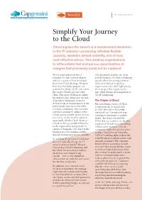 Simplify Your Journey to the Cloud