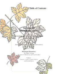 Table of Contents 500 GREAT PROGRAM IDEAS