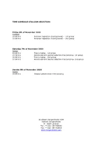 Time Schedule Stallion Selection