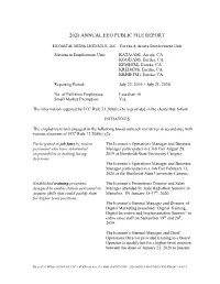 2020 Annual Eeo Public File Report