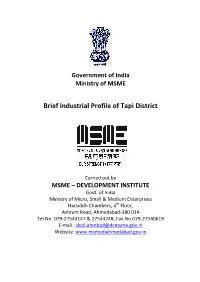 Brief Industrial Profile of Tapi District
