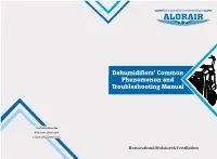 Dehumidifiers' Common Phenomenon and Troubleshooting Manual