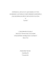 Establishing a Methodology for Determining Handedness in Lithic Materials As a Proxy for Cognitive Evolution