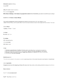 Instructor: Lawrence Zhang Spring 2021 Office: Rm 2385, Academic