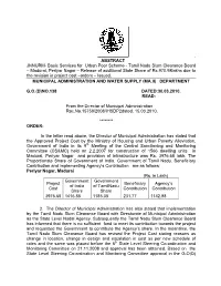 Madurai, Periyar Nagar – Release of Additional State Share of Rs.970.98Lakhs Due to the Revision in Project Cost –Orders – Issued