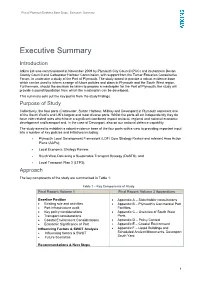 Port of Plymouth Evidence Base Study: Executive Summary and Final