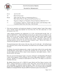 Responses to Supervisors Questions