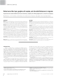 Retinal Nerve Fiber Layer, Ganglion Cell Complex, and Choroidal Thicknesses