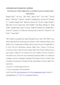 SUPPLEMENTARY INFORMATION APPENDIX the Draft