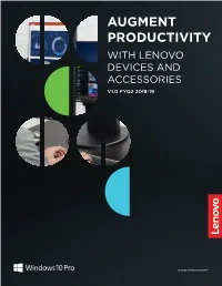 Augment Productivity with Lenovo Devices and Accessories V1.0 Fyq2 2018-19