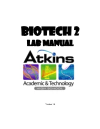 Biotech II Lab Manual