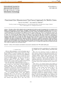 Functional Size Measurement Tool-Based Approach for Mobile