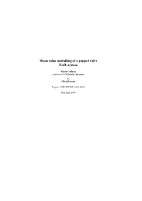 Mean Value Modelling of a Poppet Valve EGR-System