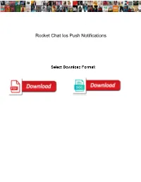 Rocket Chat Ios Push Notifications