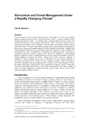 Silviculture and Forest Management Under a Rapidly Changing Climatetp