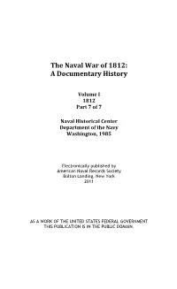 The Naval War of 1812, Volume 1, Index
