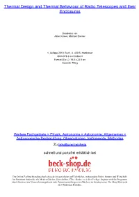 Thermal Design and Thermal Behaviour of Radio Telescopes and Their Enclosures