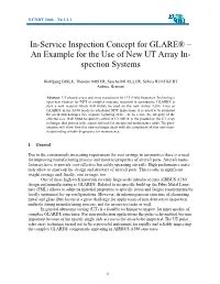 An Example for the Use of New UT Array Inspection Systems