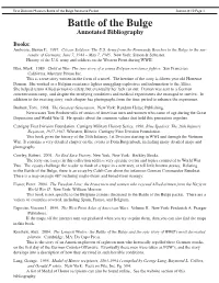 Battle of the Bulge Resource Packet Section # 10 Page 1 Battle of the Bulge Annotated Bibliography