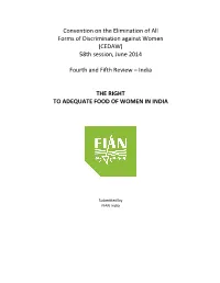 CEDAW) 58Th Session, June 2014