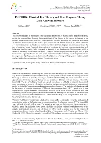 JMETRIK: Classical Test Theory and Item Response Theory Data Analysis Software