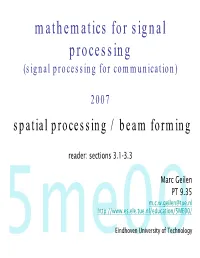 Mathematics for Signal Processing (Signal Processing for Communication)