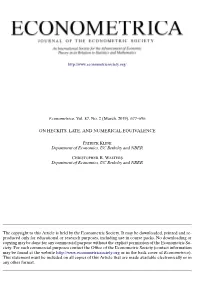 On Heckits, Late, and Numerical Equivalence
