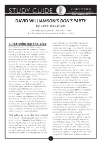 STUDY GUIDE: Don's Party