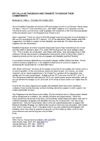 Dfi Calls an Taoiseach and Tánaiste to Honour Their Commitments